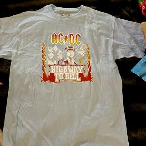 AC/DC Light Blue Logo T-Shirt